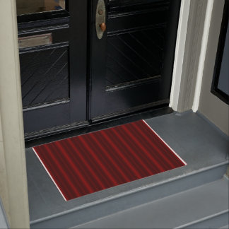 Red Metallic Stripes Doormat