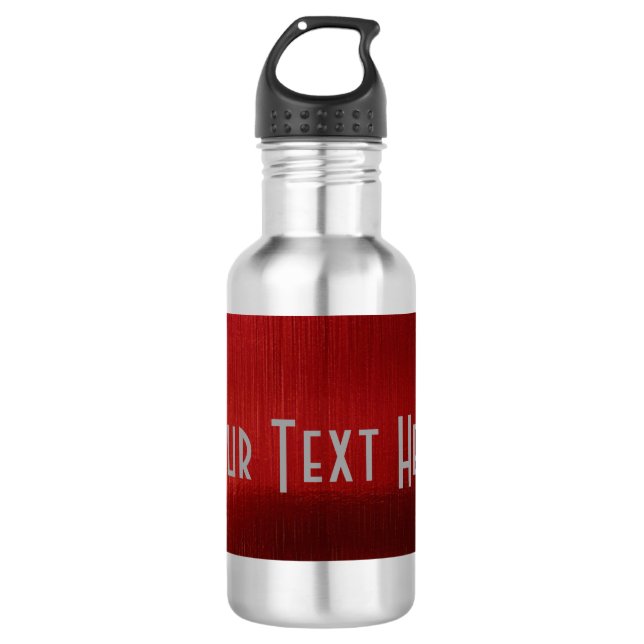 Red Metalline Sheen 532 Ml Water Bottle (Front)