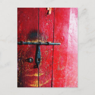 Red Mexican Door Postcard