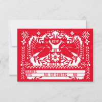 Red Mexican Fantail Doves Papel Picado RSVP