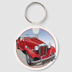 Red MG TD Key Ring