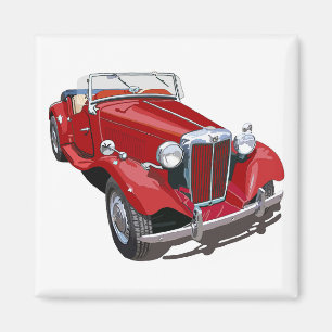 Red MG TD Magnet