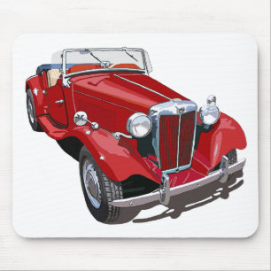 Red MG TD Mouse Mat