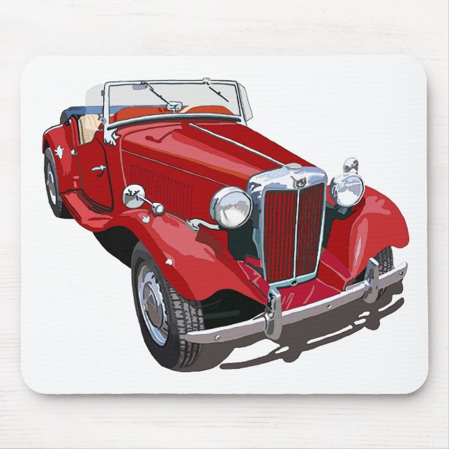Red MG TD Mouse Mat (Front)