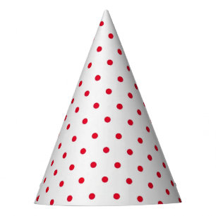 Red Micro Dots Party Hat