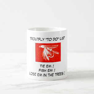 "Red Midge - Trout Fly "To Do List" Mug