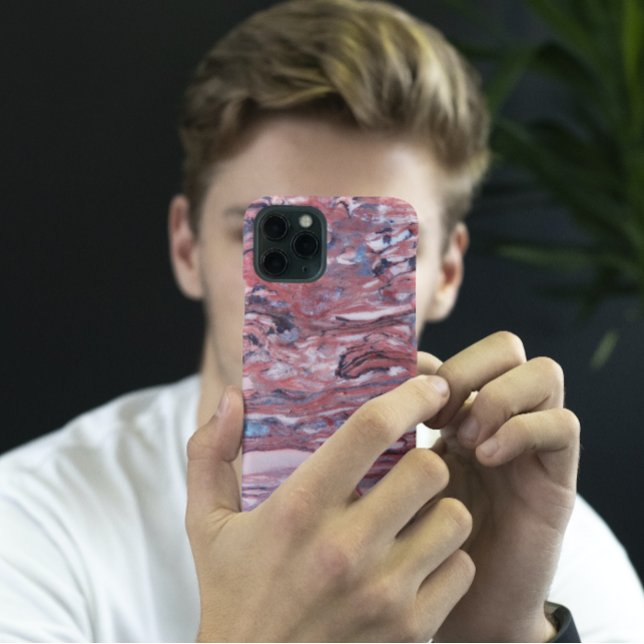Red Mineral Stone Abstract Pattern Case-Mate iPhone Case (In Situ)