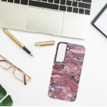 Red Mineral Stone Abstract Pattern Samsung Galaxy Case<br><div class="desc">Protect your Samsung Galaxy S22 phone with this trendy phone case that features an image of the colourful patterns of a red Dolomite mineral stone. Select your phone style. A great gift idea for the rock collector! For other phone brands, you will need to customise case to fill image to...</div>