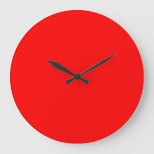 Red Minimalism Large Clock