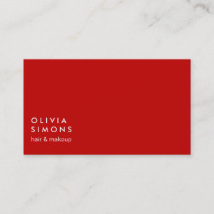 Red Minimalist Business Cards