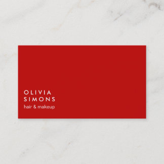 Red Minimalist Business Cards