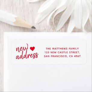 Red Minimalist Family New Address