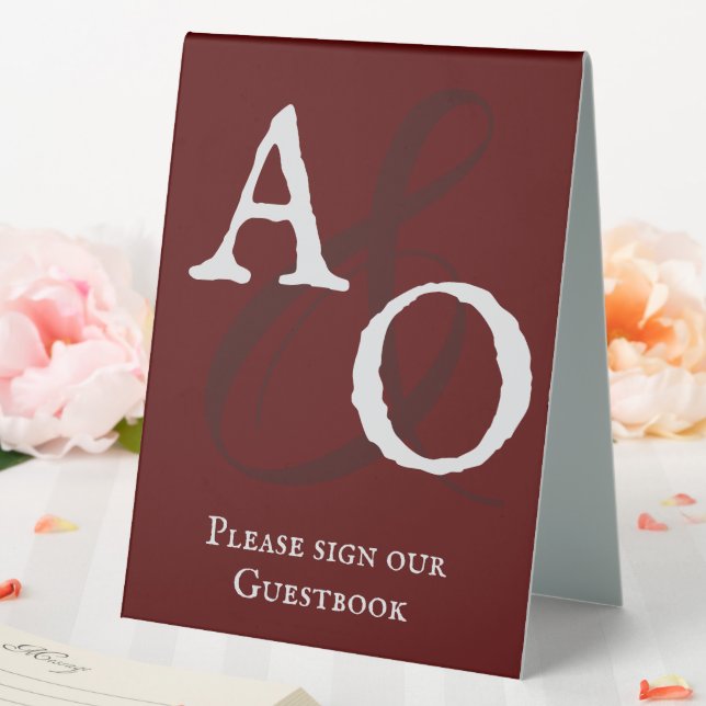Red Minimalist Monogram Wedding (In SItu (Wedding))