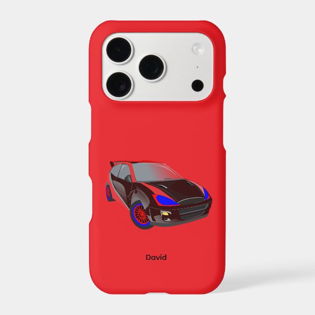 Red Minimalistic Custom Photo Name Personalised  (Back)