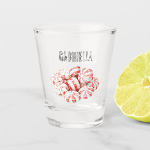 Red Mint Peppermint Shot Glass