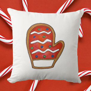Red Mitten Christmas Sugar Cookie Holiday Baking Cushion