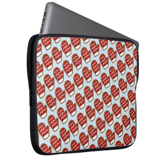 Red Mitten Frosted Sugar Cookie Christmas Winter Laptop Sleeve (Front Right)