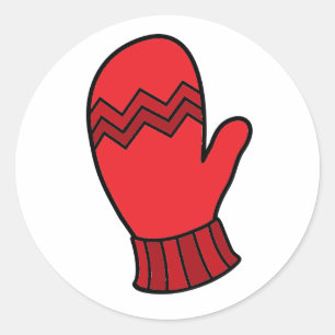 Red Mitten Sticker