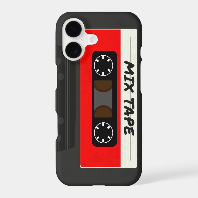 Red Mix Tape - 80s And 90s Retro Inspired Gift (Back)