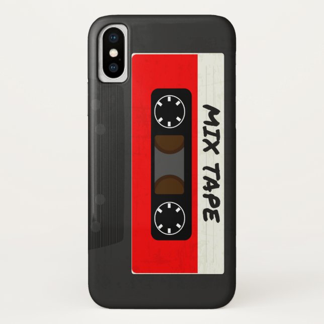 Red Mix Tape - 80s And 90s Retro Inspired Gift Case-Mate iPhone Case (Back)
