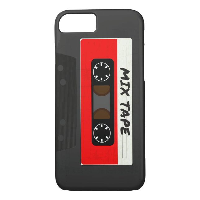 Red Mix Tape - 80s And 90s Retro Inspired Gift Case-Mate iPhone Case (Back)