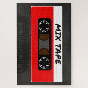 Red Mix Tape - 80s And 90s Retro Inspired Gift Jigsaw Puzzle