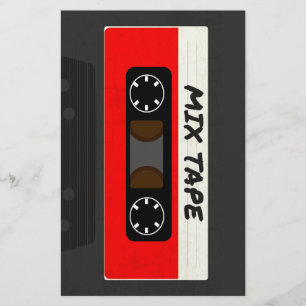 Red Mix Tape - 80s And 90s Retro Inspired Gift Stationery