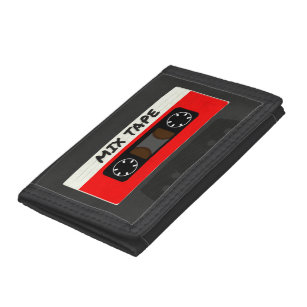 Red Mix Tape - 80s And 90s Retro Inspired Gift Trifold Wallet