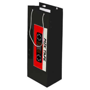 Red Mix Tape - 80s And 90s Retro Inspired Gift Wine Gift Bag
