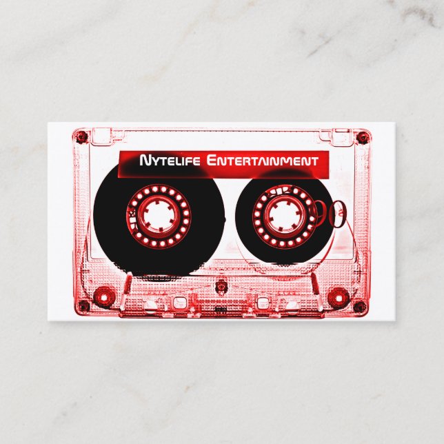 Red Mixtape Business Card (Front)