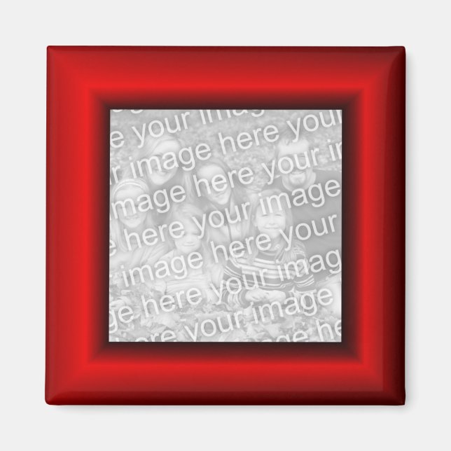 Red Mock Frame Border Magnet (Front)