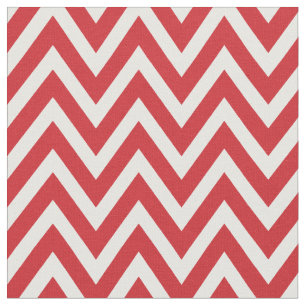 Red Modern Chevron Stripes Fabric