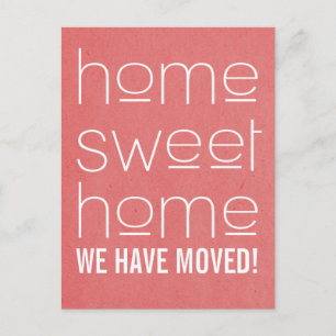 Red Modern Home Sweet Home Postcard