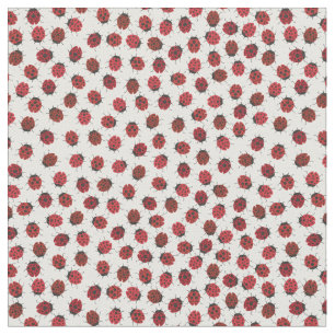 Red Modern Ladybug All over Fabric