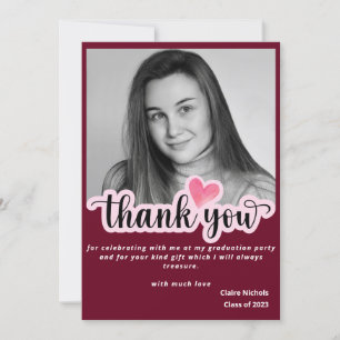 Red modern photo graduation bold simple typography