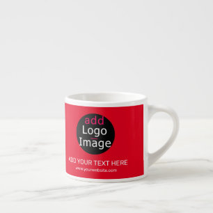 Red Modern Professional Business Chic Custom Espresso Cup
