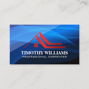 Red Modern Real Estate Logo Business Card