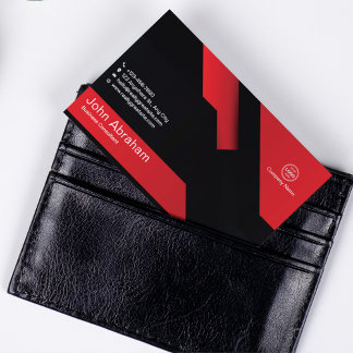 Red Modern Technology Concept Professional  Business Card