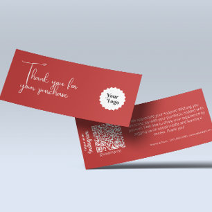 Red Modern Thank You For Your Purchase