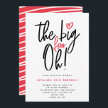red modern typography 40th birthday party<br><div class="desc">The big four oh! Red modern typography 40th birthday party</div>