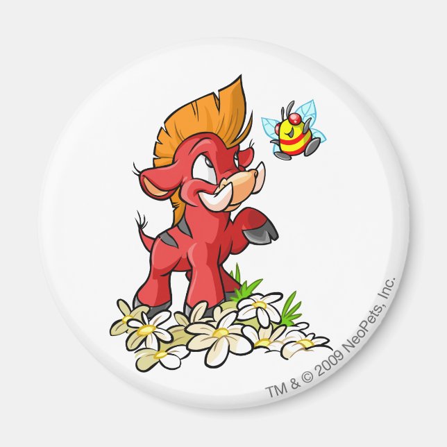 Red Moehog and Buzz Magnet (Front)