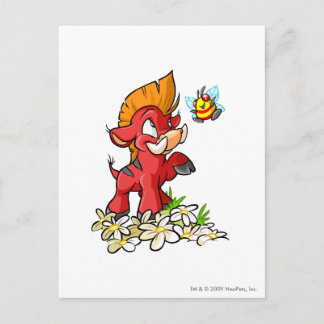Red Moehog and Buzz Postcard