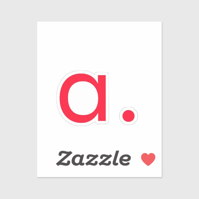 Red Monogram Initial Letter Modern Plain (Sheet)