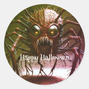 Red Monster Halloween Sticker