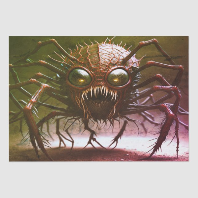 Red Monster Halloween Tissue Paper (Front)