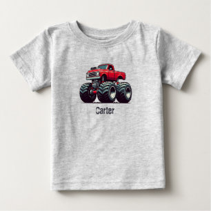 Red monster truck baby T-Shirt
