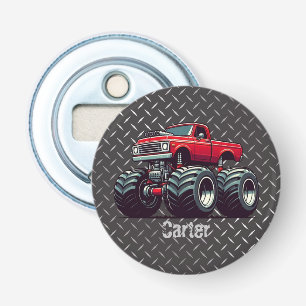 Red monster truck  bottle opener