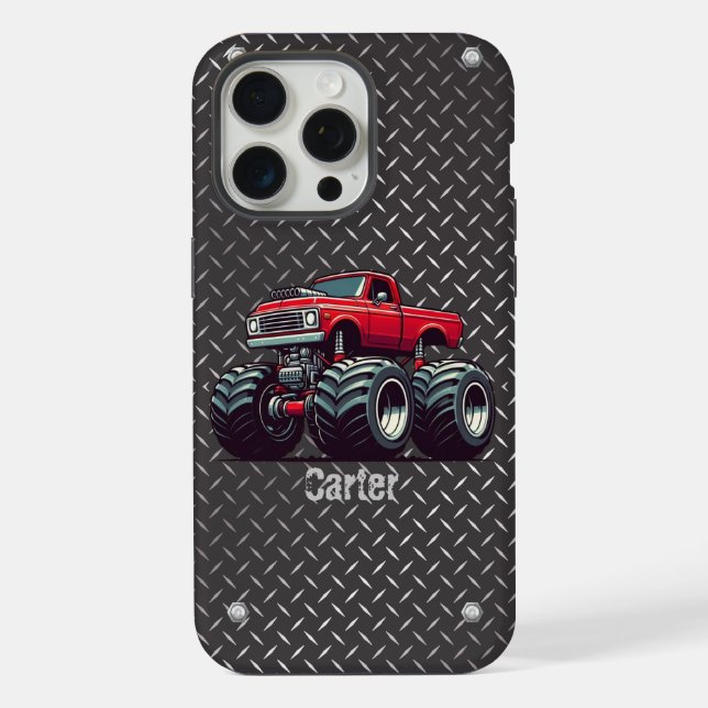 Red monster truck  iPhone case (Back)