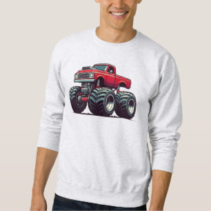 Red monster truck sweatshirt