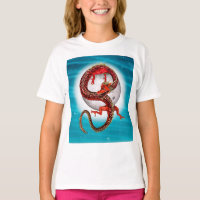 Red Moon Dragon Celestial Fantasy Art